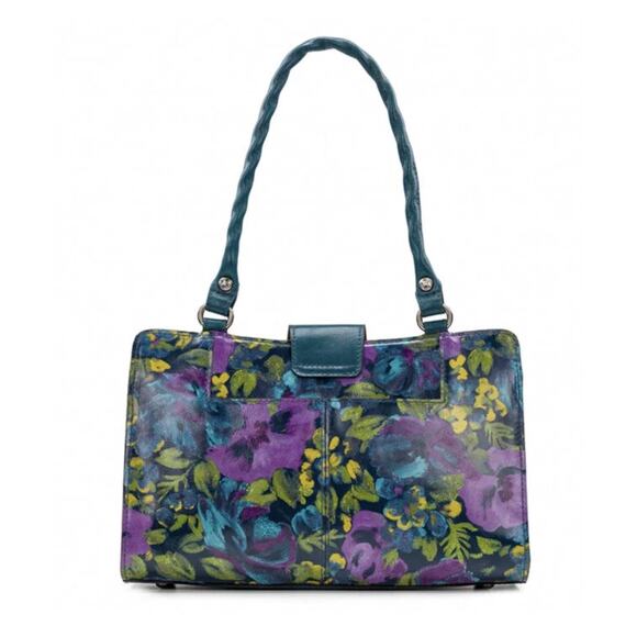 Patricia Nash Rosina Blue Nature Satchel, handbag. - Picture 2 of 9